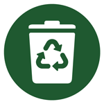 Greensboro Downtown Greenway trash & recycling icon