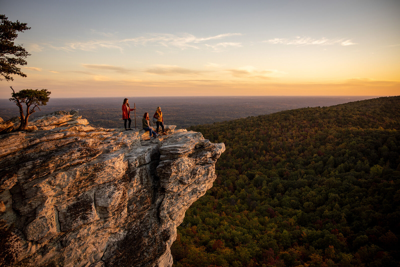 The peak of Hanging Rock State Park, a short drive from Greensboro, NC