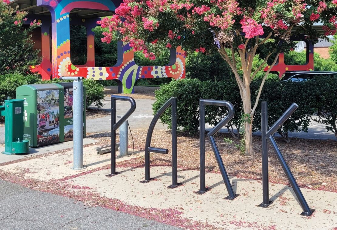 Downtown Greenway Bike Racks and Fix-It Stations