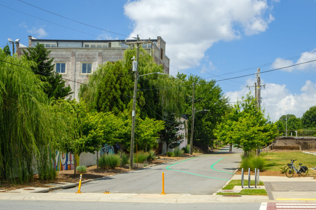 Greensboro Downtown Greenway Bragg Street After Restoration