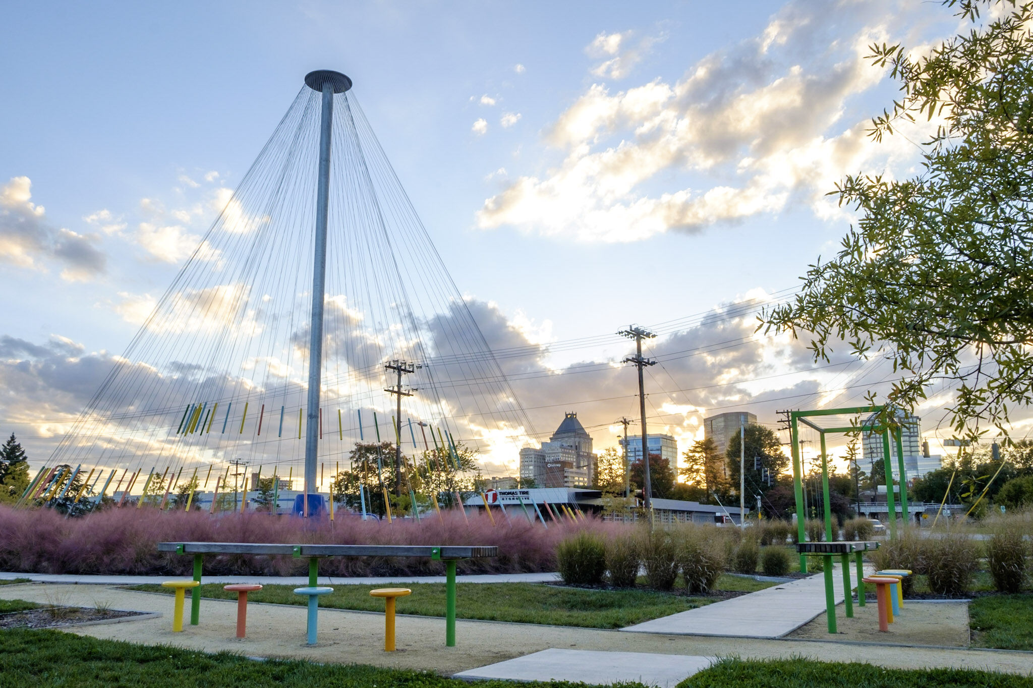 Woven Works Park on the Greensboro Downtown Greenway