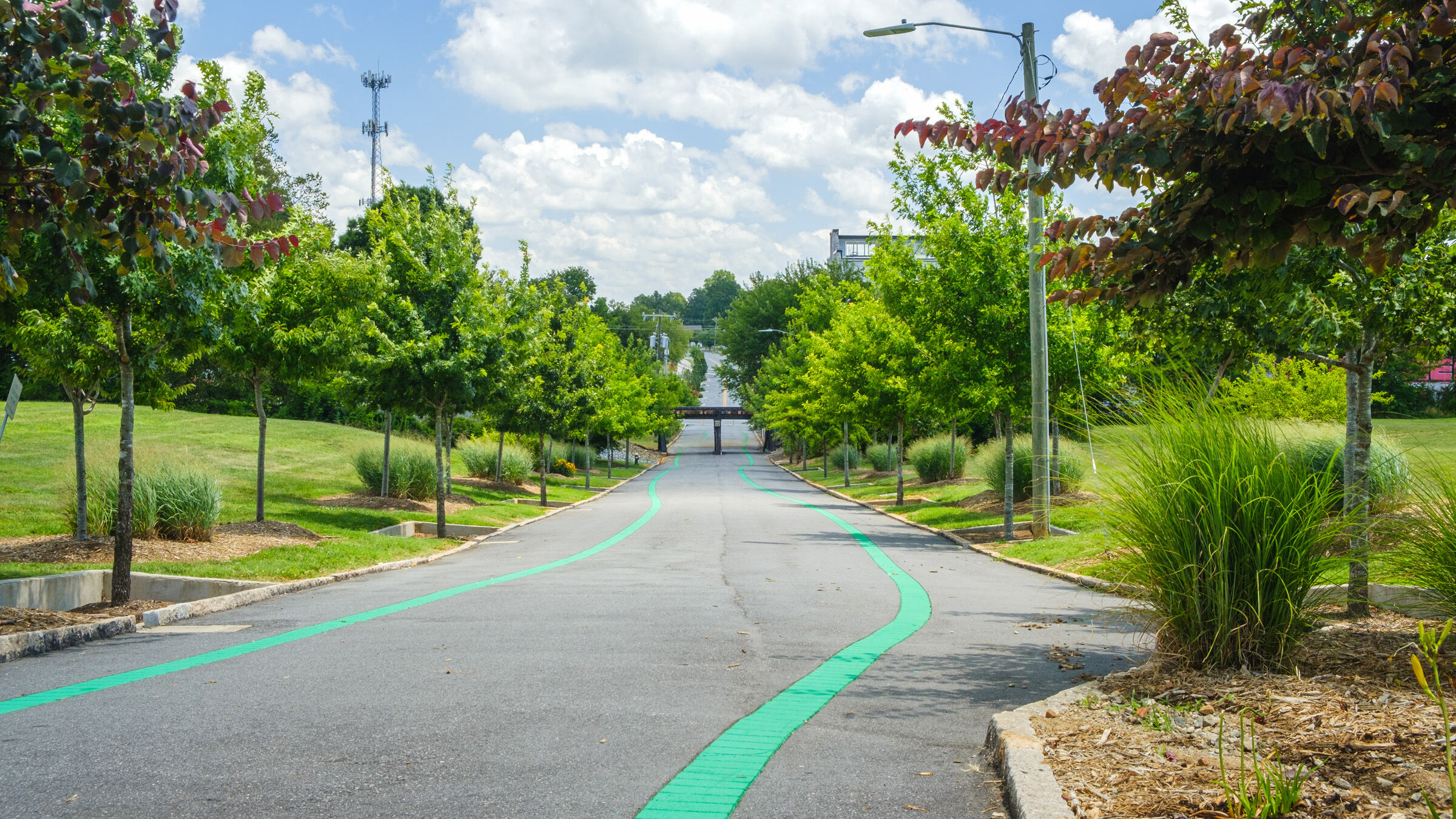 A path on the downtown greenway