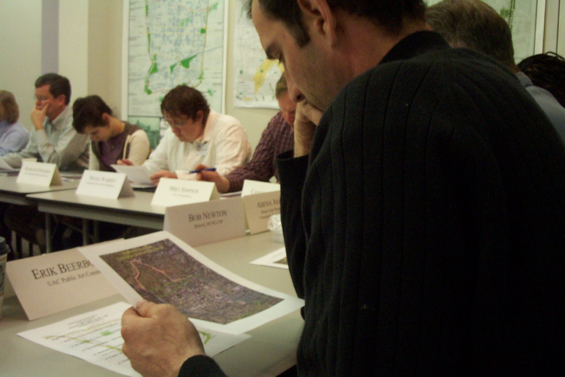 Downtown Greenway planning meeting in 2002.