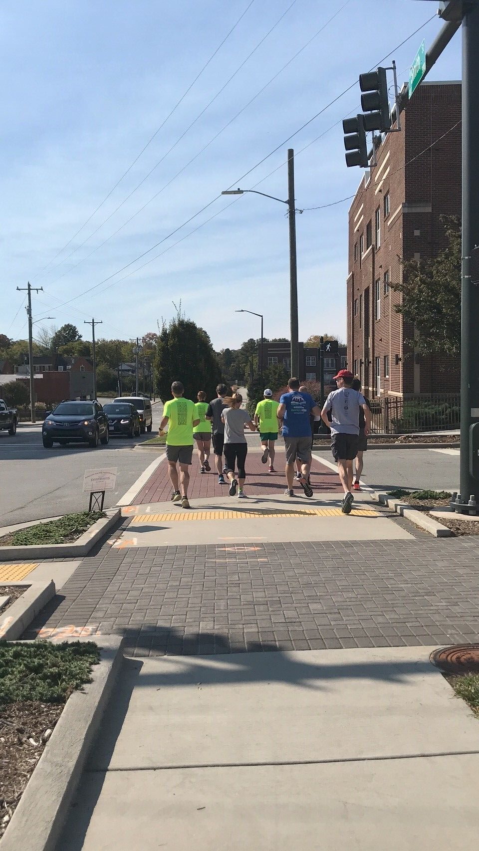 Runners along Downtown Greenway